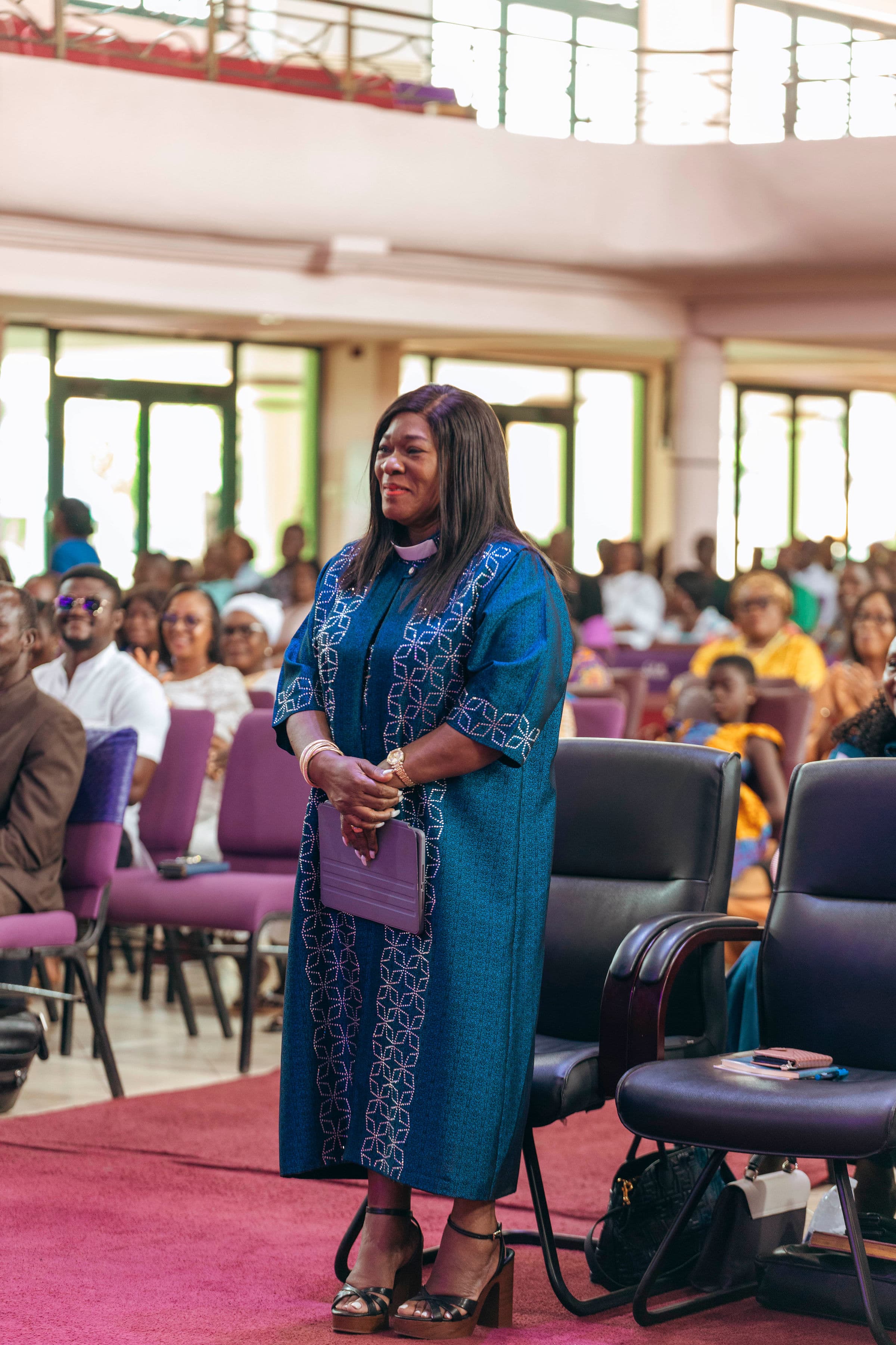 A joyful church gathering
